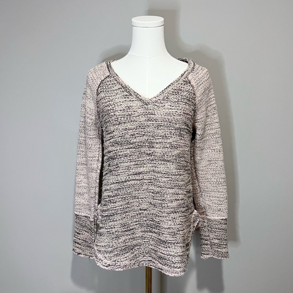Altar’d State Pink and Gold V Neck Sweater Size S